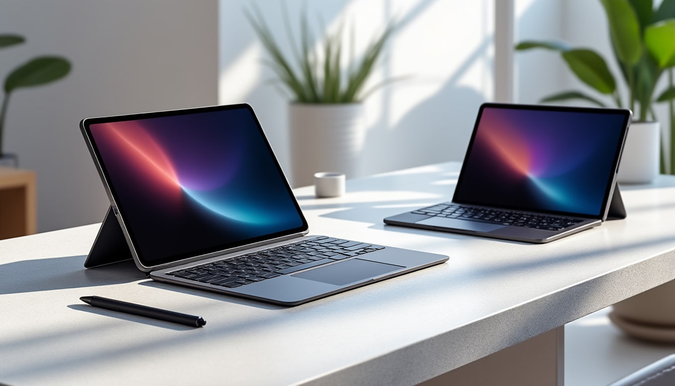 découvrez notre sélection de pc portables hybrides tablette : des modèles polyvalents pour travailler, créer et se divertir partout.